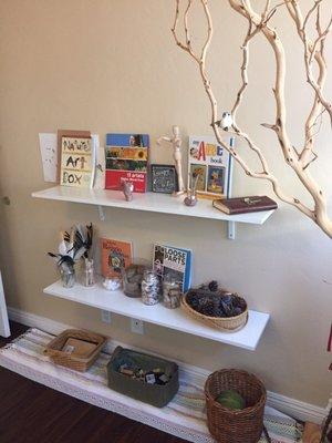 Indoor Reggio Emilia inspired art studio