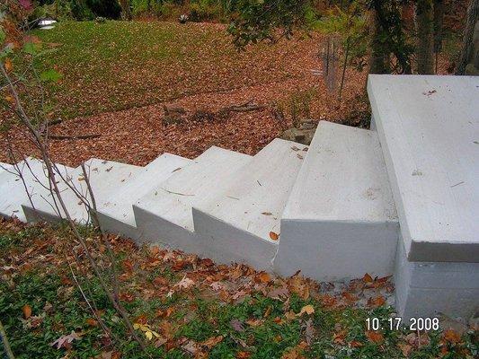 Formed Concrete steps and landing