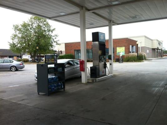 Gas pump area.