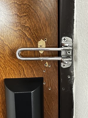 No functional lock on door. Room 404