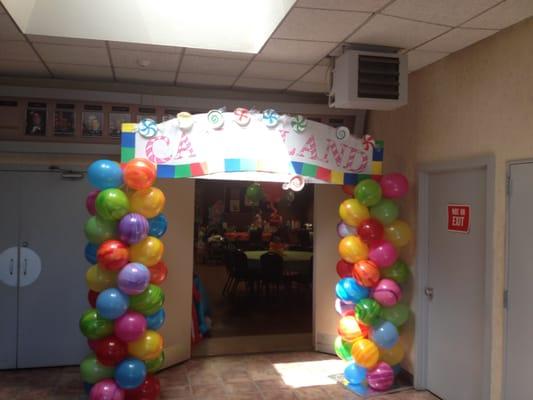 Party entrance "CANDYLAND"