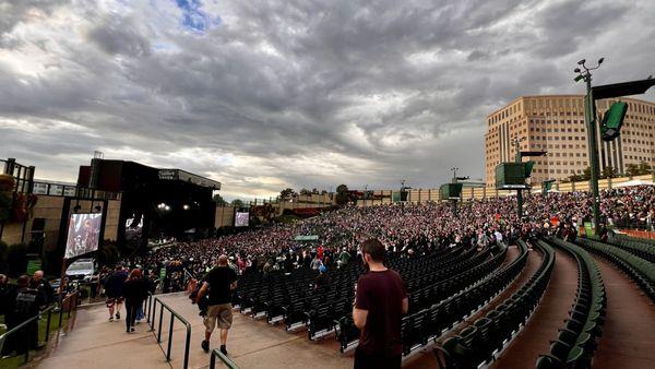 From back/top entrance of venue walking in.