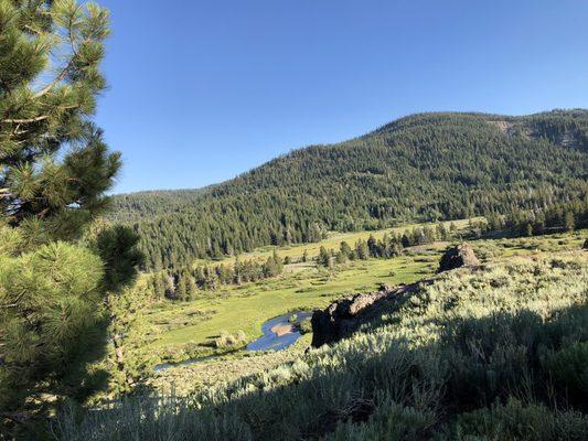 A view from Jackson Meadows Rd. east of the reservoir.