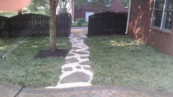 Walk way redone