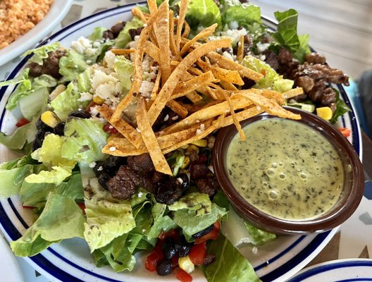 Fresco salad with carne asada