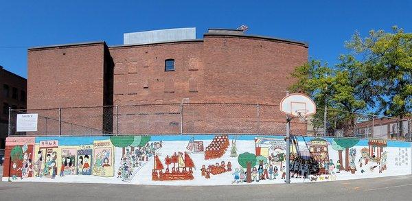 Mural at the playground of Chong Wa Benevolent Association