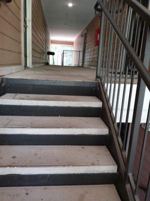 Filthy Stairways that have not been pressured washed in two years!