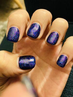 Purple and blue sparkle