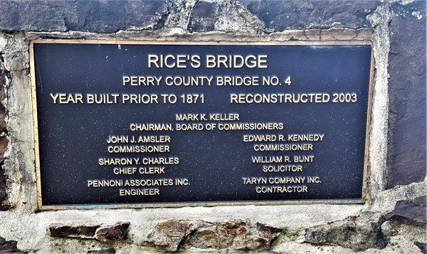 Landisbiurg or Rice Covered Bridge Sign