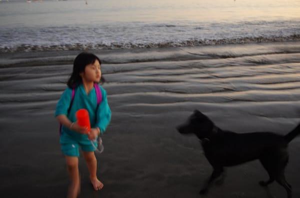 Playing on Avila Beach