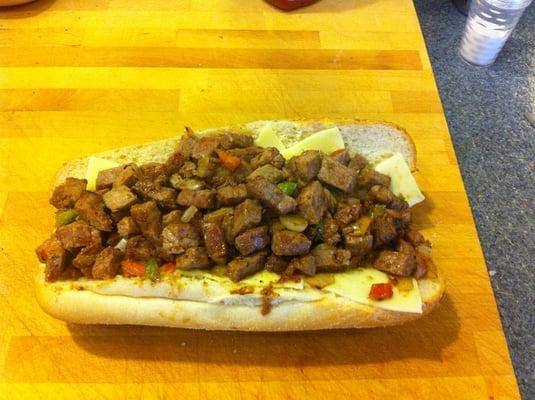 Bill's Wish: Store Cooked Omaha Beef, Onions, Peppers & Mushrooms w/Your Choice of Cheese