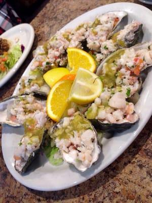 Dozen oysters with ceviche! So good and fresh!!!!