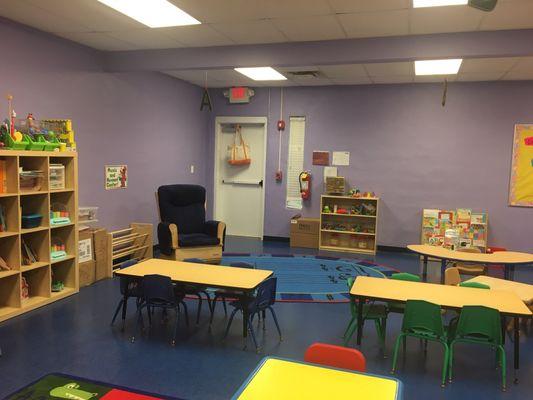 Our toddler room, which serves children ages one through two.