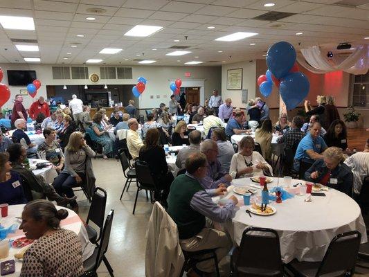 Inside banquet hall at American Legion Post 598 - Class of 1978.