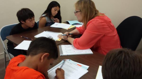 Summer small group math/language arts workshop