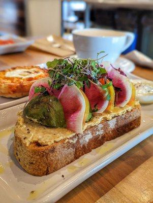 Hummus Avocado Toast and London Fog