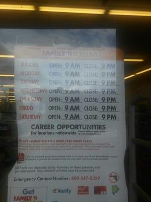 Store hours