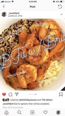 Shrimp & Tri-Color Quinoa Bowl w/Riced Cauliflower