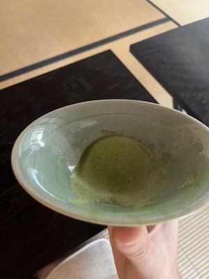 'thin' matcha has an incredible foam head on it when prepared by a master.