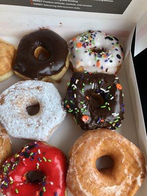 Iced and glazed donuts