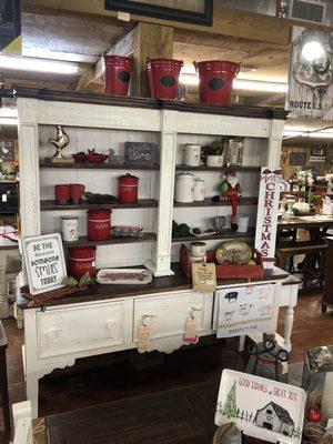 Farmhouse/rustic hutch and buffet.