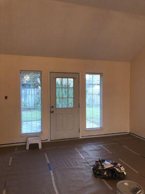 Living room and ceiling before