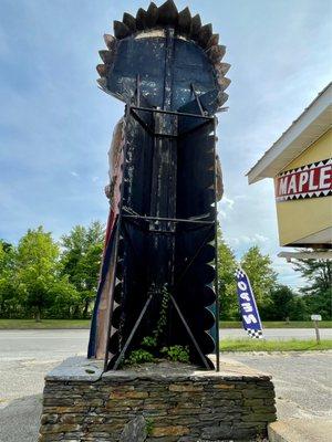 The Big Indian on The Mohawk Trail towers over the Native Views Gift Shop. It is So Cool &  stands 20 foot tall & built in 1974.