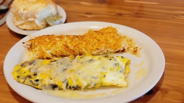 Omelet came with a big, homemade biscuit