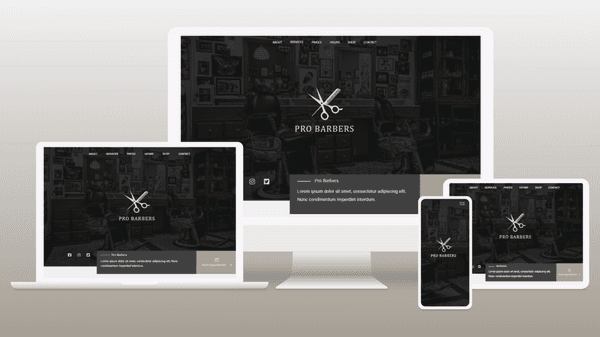 Pro Barbers | Barbershop Website | Portfolio Image