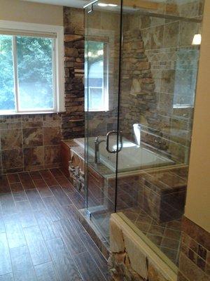 Master Bath, tile and stone