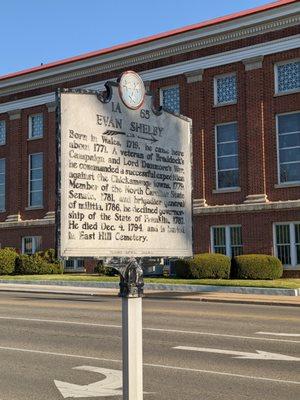 Evan Shelby Historical Marker, Bristol TN