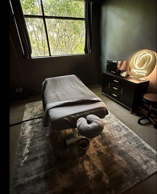 Massage therapy room