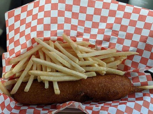 Epic Corndog with Fries