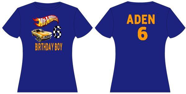 Hot Wheels Birthday Shirts for Boy