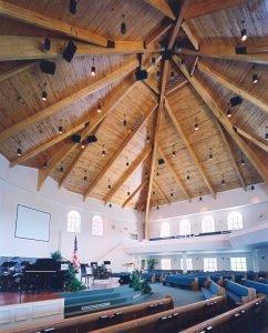 Inside the almost 1,000 seat worship center looks nice and clean. It has a modern feel with all the technology used.