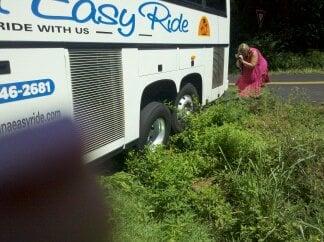 Bus in the ditch