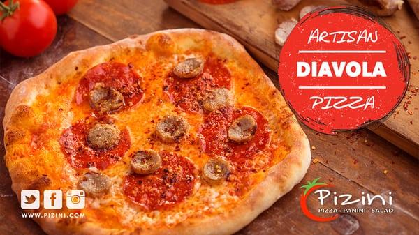 The Spicy Diavola Pizza only at Pizini!