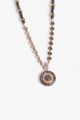 Brown Diamond Rose Gold Necklace