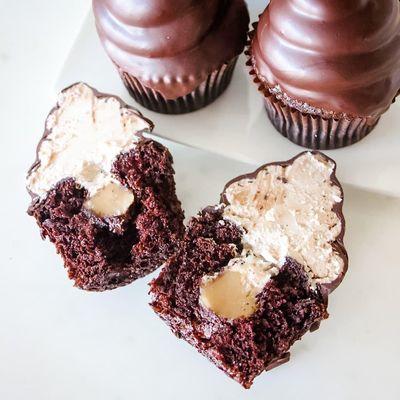 We carry the famous Frosted Cakery cupcakes! Milky Way is this one!