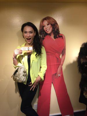 Taking a selfie with "life size" Wendy in the waiting room.