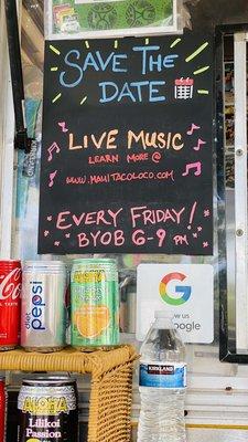 Live music Fridays