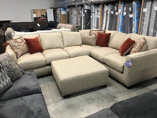 Big, deep, comfy sectional.  Come check these out!