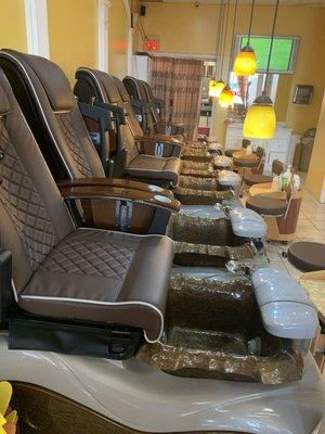 Our new and beautiful pedicure chairs!