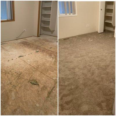 Before & After of bedroom