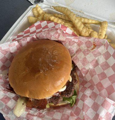 Burger and fries!