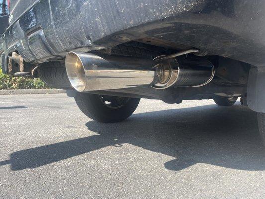 New exhaust installed on our Toyota 4Runner by Dan Fast Muffler (Bellevue)