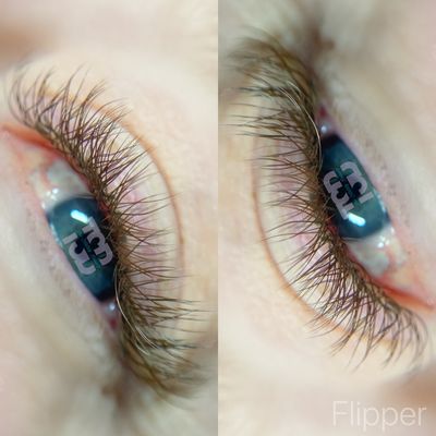 Brown lash extensions are the perfect natural look for the blonde and ginger ladies