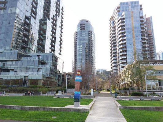 Totem art and park scape