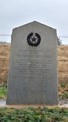 Packsaddle Mountain Historical Marker