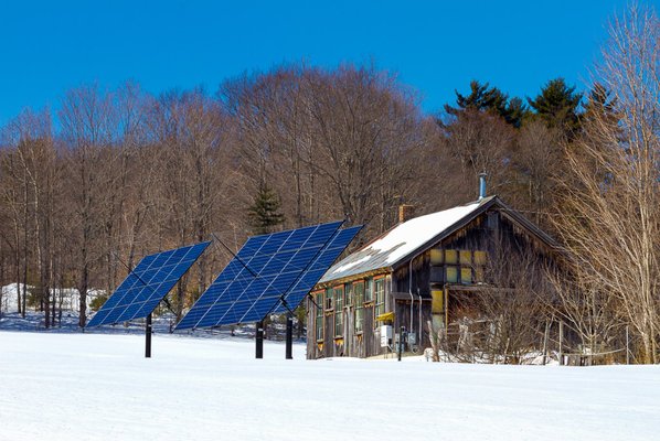 Solar trackers shed snow more efficiently than static solar panels, generating more energy sooner after a storm